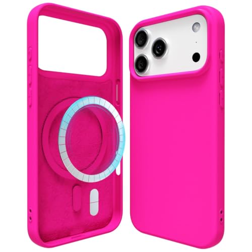 Silicone Case for iPhone 17 Pro Max Compatible with Magsafe Magnetic Wireless Charging, Slim Thin Soft Rubber Gel with Magnet, Matte TPU Mag Cover