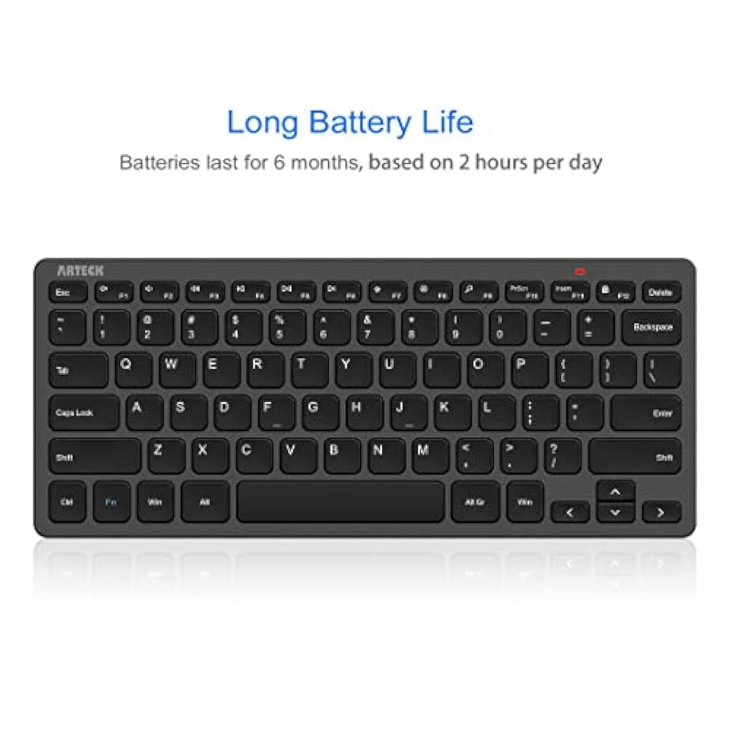 2.4G Wireless Keyboard Ultra Slim And Compact Keyboard With Media Hotkeys For