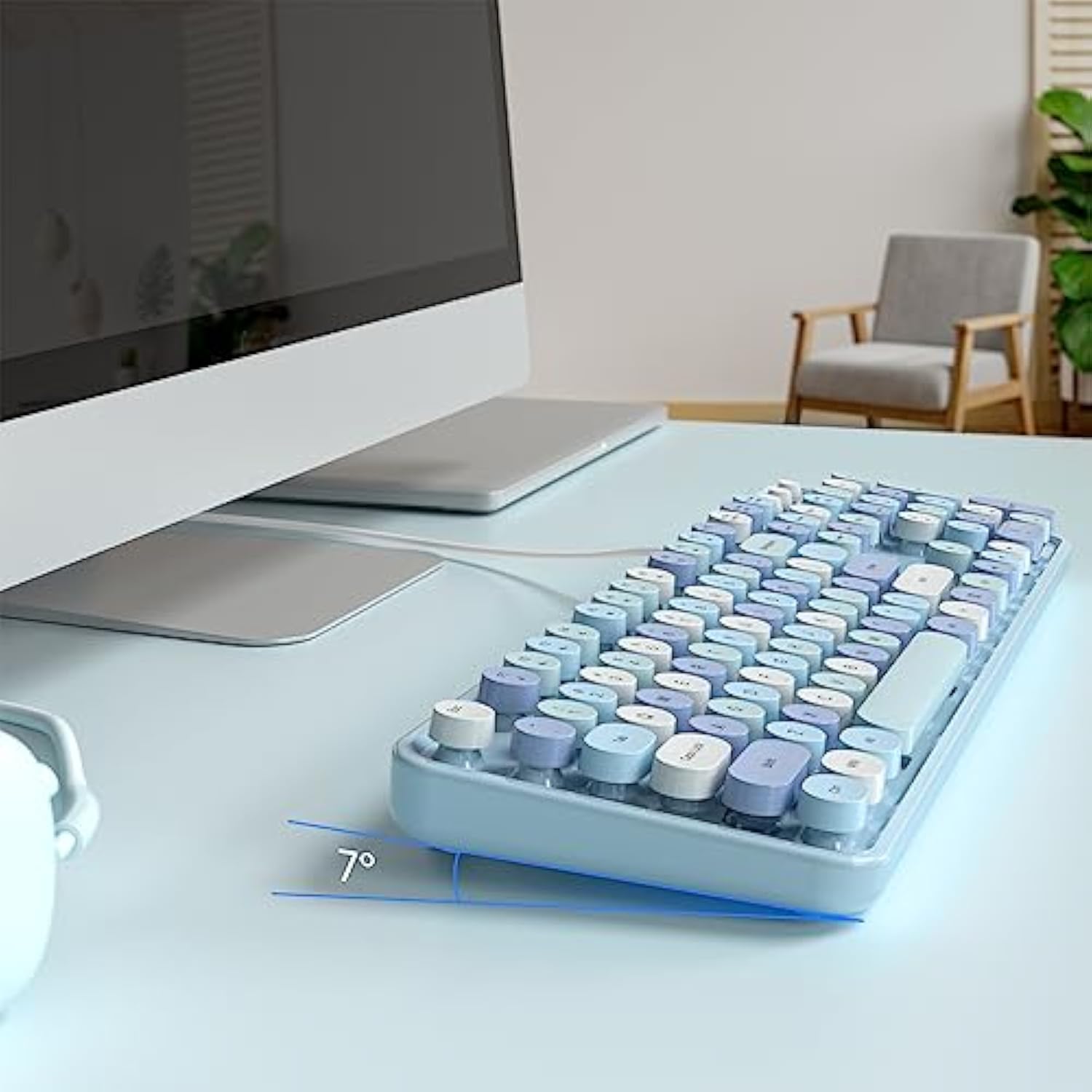 Usb Wired Computer Keyboard - Retro Typewriter Keyboard - Full Size Office Key