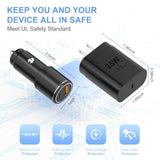 Samsung Super Fast Charger Type C Kit,25W Pd Usb C Wall/Car Charger For Samsung Galaxy S25/S24/S23/S22/Plus/Ultra/Fe/Note 20/10/A71,2020/2018 Pad Pro/Air,With 2X Usb C-To-C Cable(6.6Ft)