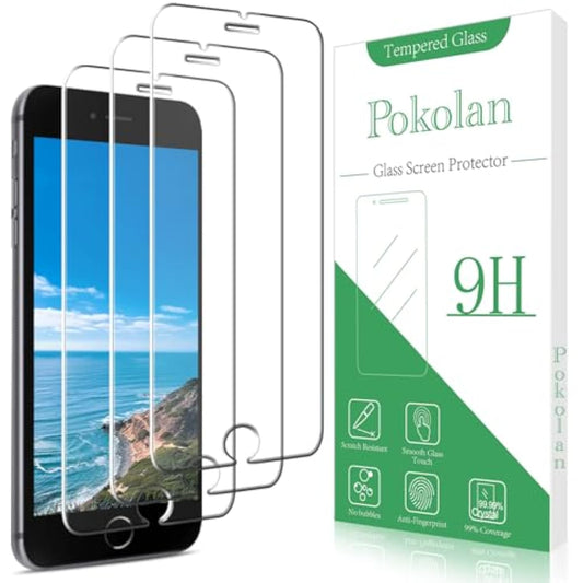 (3 Pack Tempered Glass For Iphone 8 Plus, Iphone 7 Plus, Iphone 6S Plus, Iphone 6 Plus 5.5-Inch Screen Protector, Case Friendly, Easy To Install, Bubble Free