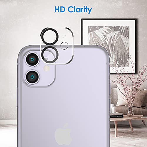 Screen Protector For Iphone 11 6.1-Inch With Camera Lens Protector, Tempered Glass Film, 2-Pack Each