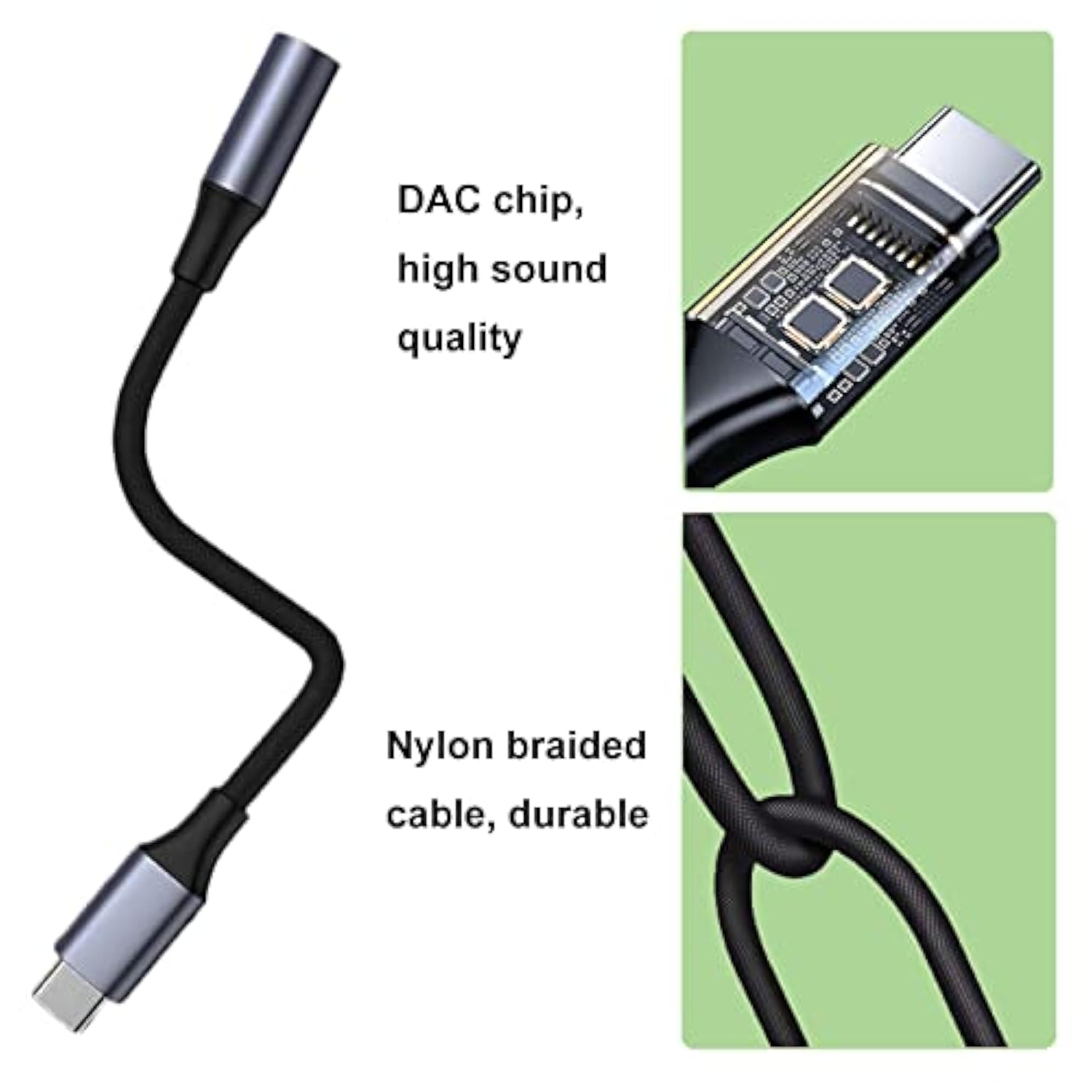 Usb C To 3.5Mm Headphone Jack Adapter (2 Pack), Usb Type C To Aux Audio Dongle Earphone Adaptor Compatible With Samsung Galaxy S22 S21 S20 Note 20 A73 A53, Xiaomi, Huawei, Pixel And More