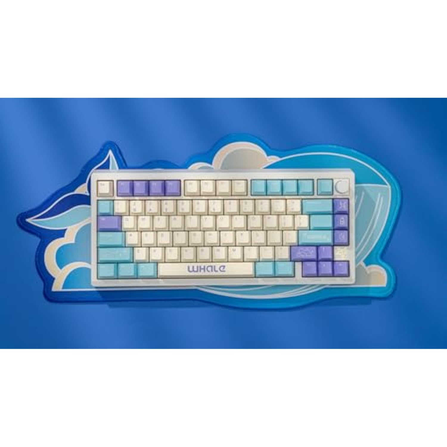 Unique Blue Whale Mouse Pad, Extended Large Desk Mat, 19.7" X 8.9" Waterproof Gaming Mouse Pad, Non-Slip Rubber Base Keyboard Mousepad For Desk Gamer, Office & Home (Blue Whale, Large)