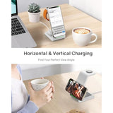 Wireless Charging Station for Apple - 3 in 1 Wireless Charger Stand Dock Watch and Phone Charger Station for Apple Watch 8/7/SE/6/5/4/3/2, iPhone 16 15-12 Pro Max SE XS X, Samsung, AirPods Pro/3/2