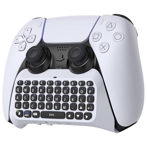Wireless Controller Keyboard for PS5/PS5 Pro, Bluetooth 3.0Mini Portable Gamepad Chatpad with Built-in Speaker&3.5MM Audio Jack for PS5/PS5 Pro Voice