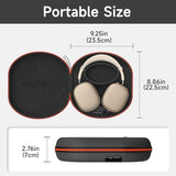 Charging Case for AirPods Max 1 & 2 - Travel Headphone Charger with Magnetic Connectors, Auto Sleep Mode, 5000mAh Battery (Black)
