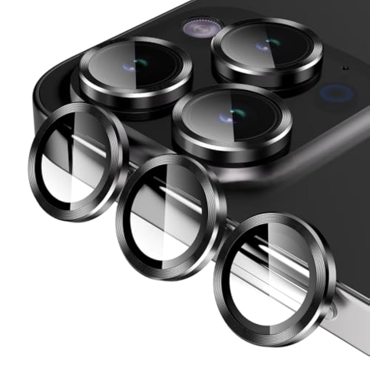 3x2 Pack Camera Lens Protector for iPhone 16/14 Pro Max with Alignment Kit