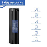 2 Pack 7.2V 3.5Ah Battery Compatible With Makita 7000 7002 7033 191679-9 632002-4 632003-2 192532-2 192695-4 6010D 6172D Da3000D 6018D 6019D 9500D Da301D 6073D Ml702 Cordless Tool