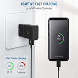 Adaptive Fast Charging Block Usb Wall Charger Plug Travel Adapter Android Phone Charger For Samsung Galaxy S23/S22/S22 Ultra/S21/S20/S10/S9/S8/S7/S6 Edge/Note 10 9 8 Quick Charger
