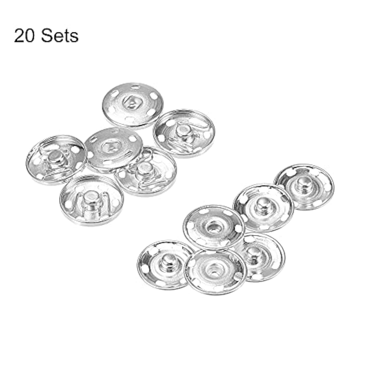 Snap Buttons, 25Mm Copper Sew-On Press Button Fastener For Leather Coa