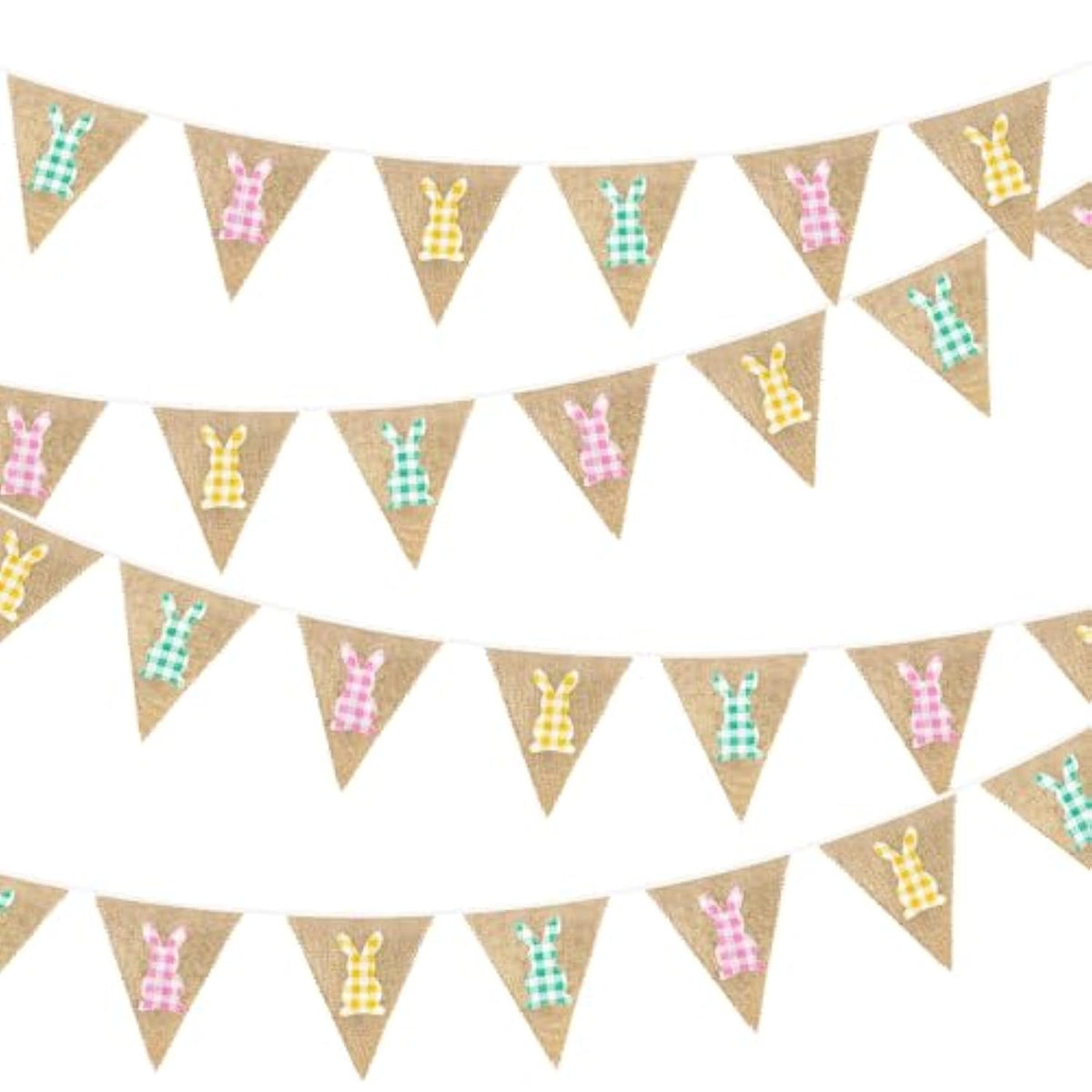 32Ft Hot Pink Green Flamingo Pennant Banner Fabric Triangle Flag Bunti