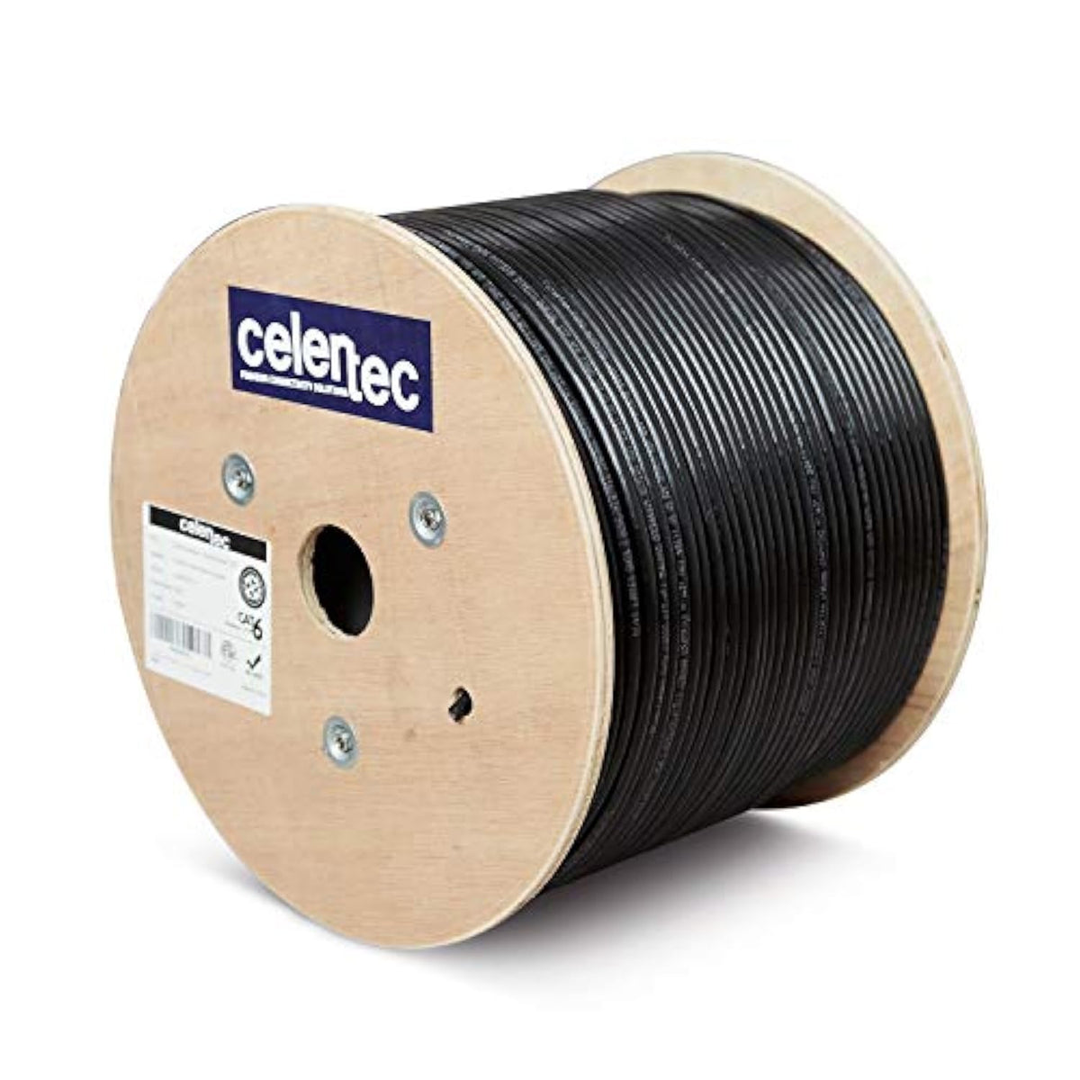 Cat6 Outdoor Cable, 500Ft, 23Awg Solid Bare Copper, Unshielded Twisted Pair (U