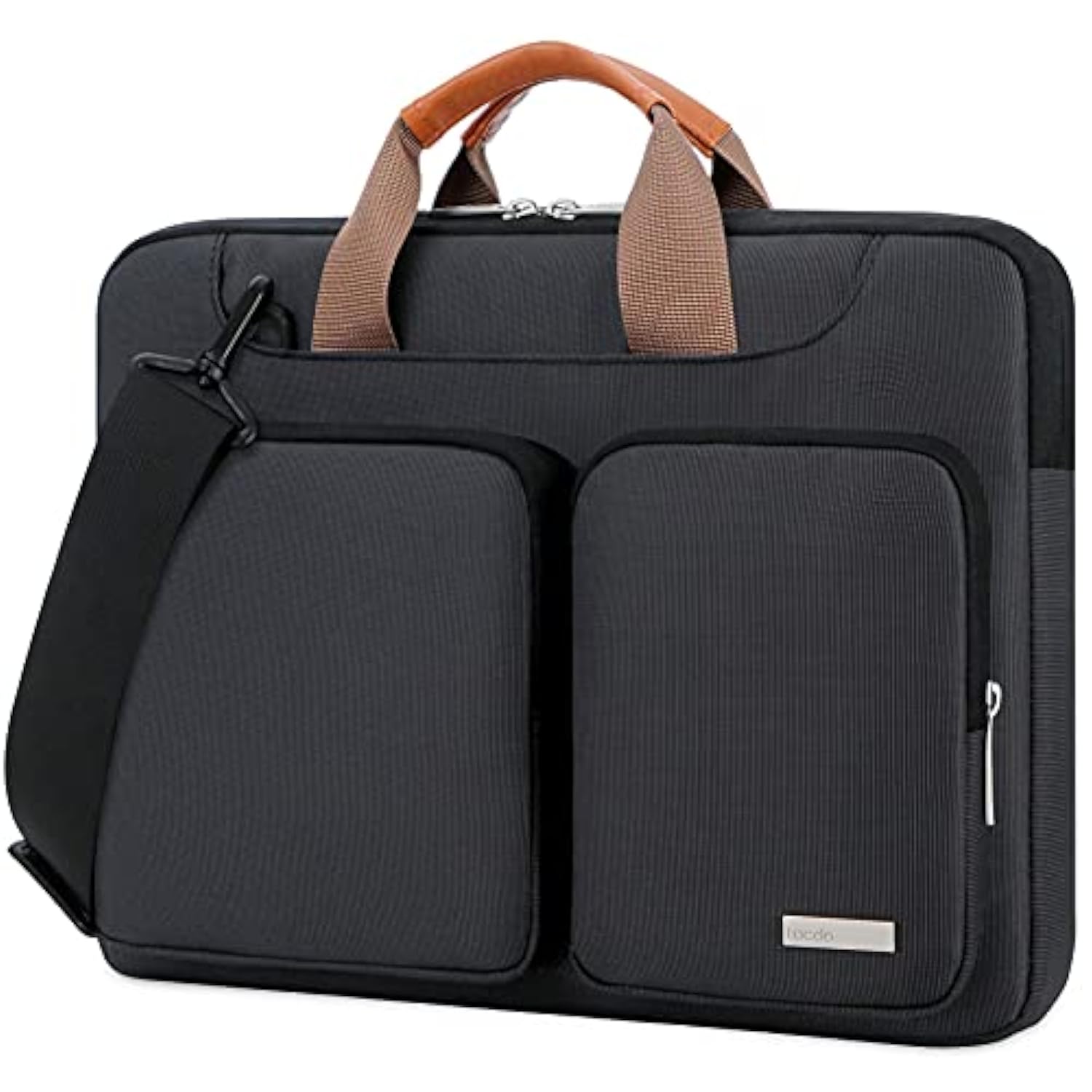 360° Protective Laptop Shoulder Bag, 15-15.6 Inch Laptop Sleeve Case For Acer Hp Lenovo Dell Asus Laptop, Acer Aspire, Hp Pavilion, Dell Inspiron, Lenovo Ideapad,Asus Zenbook Computer Bag, Black
