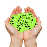 Glow In The Dark Smile Face Bouncy Balls - Bulk Pack Of 36, 1 Inch High Bounce Balls For Kids, Christmas Party Favors, Goodie Bag Stuffers For Boys And Girls