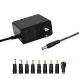 5V 2A 1A 0.8A 0.5A Power Supply Adapter, 10W Universal Ac/Dc Adapter 100-240V Ac To Dc 5V Power Cord Converter With 9 Interchangeable Jacks Plug For Usb Hub Tv Box Router Camera,Etc (1 Pack)