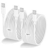 2-Pack 10Ft 60W Usb C To Usb C Cable, Type C To Type C Cable,Fast Charging Cab