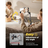 Phone Holder For Bed Desk [3Rd Upgrade] Cell Phone Stand For Desk,Recording Iphone Mount For Gooseneck Iphone Holder For Filming Camera Laying Down,Bed Accessories Flexible Arm Clamp Clip Stand