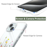 Case Compatible With Iphone 15 Case Clear With Design Embossed Floral Pattern Soft Tpu Bumper Slim Protective 6.1 Inch (Flower Bouquet)
