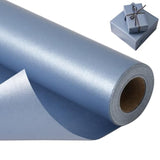 Matte Navy Blue Reversible Wrapping Paper Mini Roll 17x32.8 Ft Gift Wrap