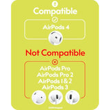 3 Pairs Ear Tips For Airpods 4 Noise Cancelling Earbuds Cover [Added Storage Pouch] Anti-Slip Accessories Compatible With Apple Airpods 4Th Generation (Translucent)