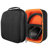 Geekria Shield Case for Large Sized Over-Ear Headphones, Replacement Hard Shell Travel Carrying Bag with Cable Storage, Compatible with Sony, Beyerdynamic, Philips, Denon, Headsets (Black)
