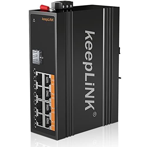 8 Port Industrial Poe Switch Unmanaged, Gigabit Poe Switch With 8 Poe+ Ports @245W, 1 Sfp Slot, Din Rail Hardened Network Switch, Ip40
