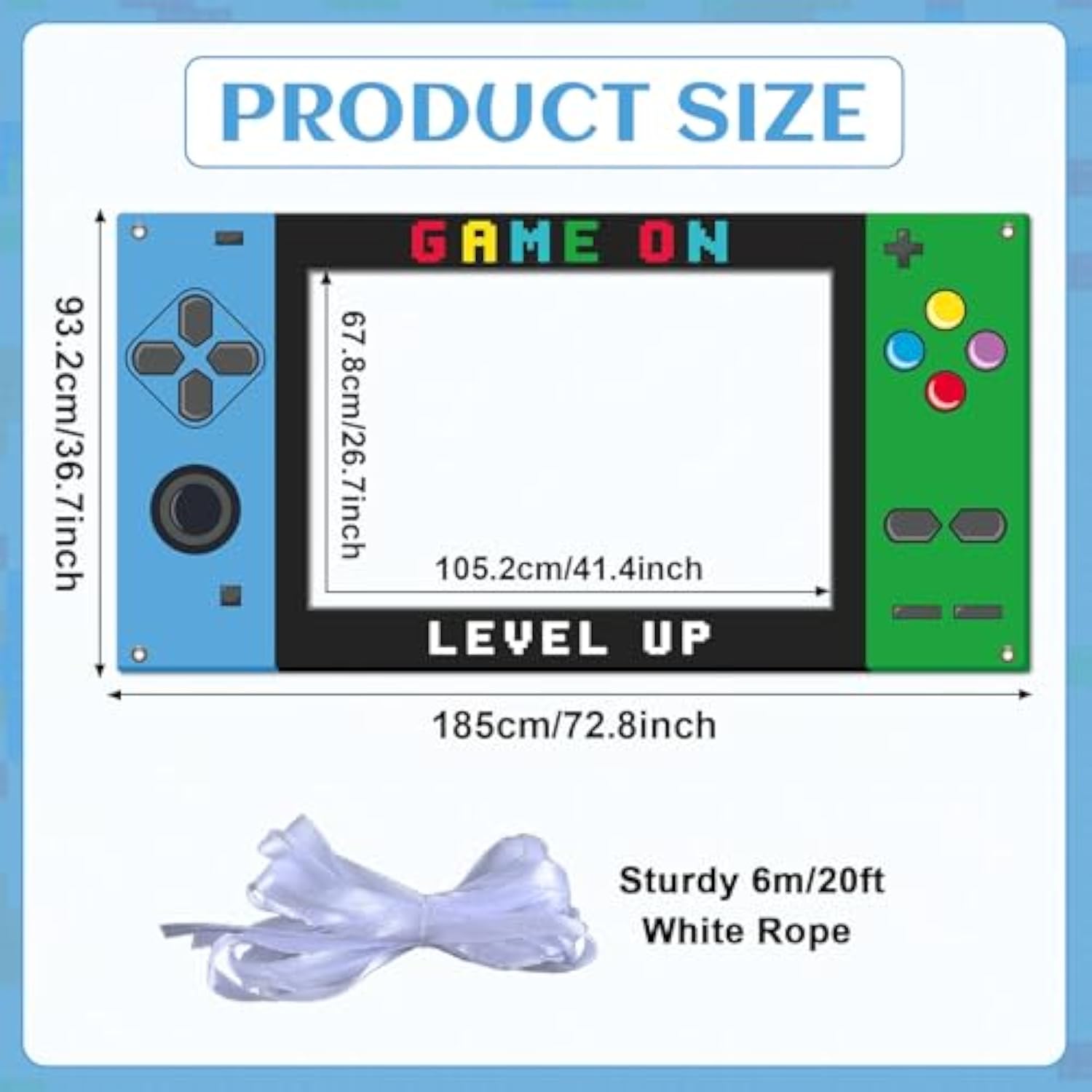 Video game birthday photo prop backdrop and gaming console banner for boys