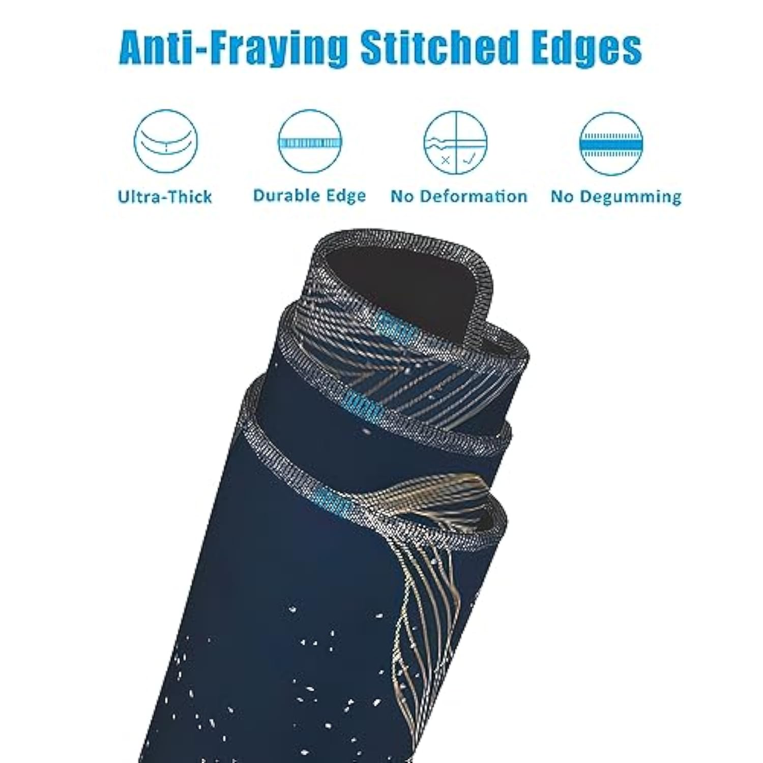 Whales In Gold Line Desk Mat,Large Gaming Mouse Pad,Non-Slip Rubber Base Desk Pad With Stitched Edges For Desk Office Home Decor 35.4X15.7 Inch