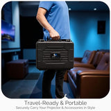 Hard Shell Projector Travel Case Compatible With Epson Vs250 Svga, Vs350 Xga, Vs355 Wxga Projectors With Hdmi Cable And Remote In Custom Foam Compartments, Case Only