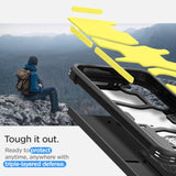 Spigen Tough Armor Designed for Galaxy S24 Case (2024) [Kickstand] [Military-Grade Protection] - Black