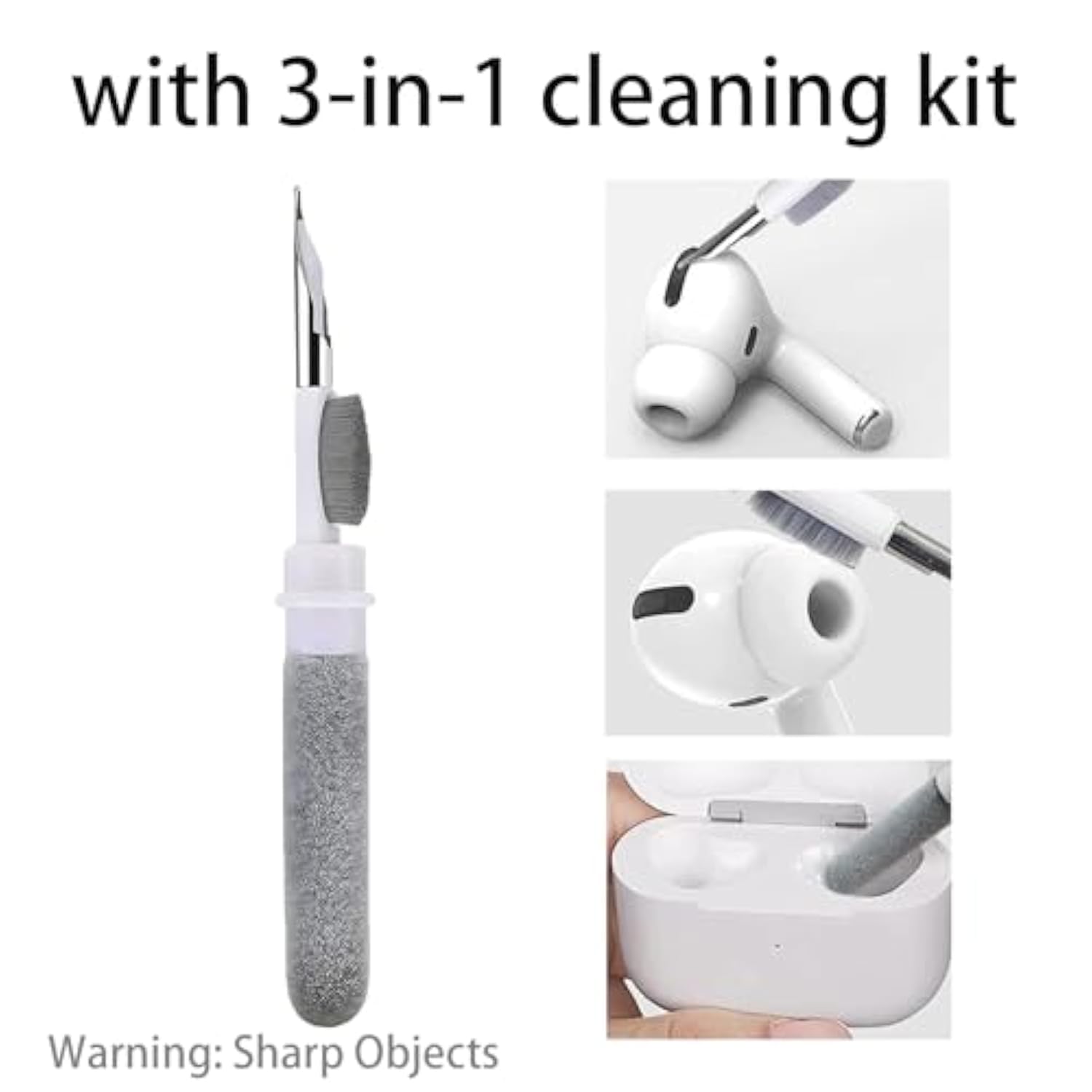 6 Pairs Replacement Silicone Ear Buds Tips Compatible With Sajawass, Beartwo, Xiaowtek, Axil, Atheewon, Champonic, Dusonlap, Vekj, Guguearth, Fits In Case, With 3-In-1 Cleaner Kit, S/M/L