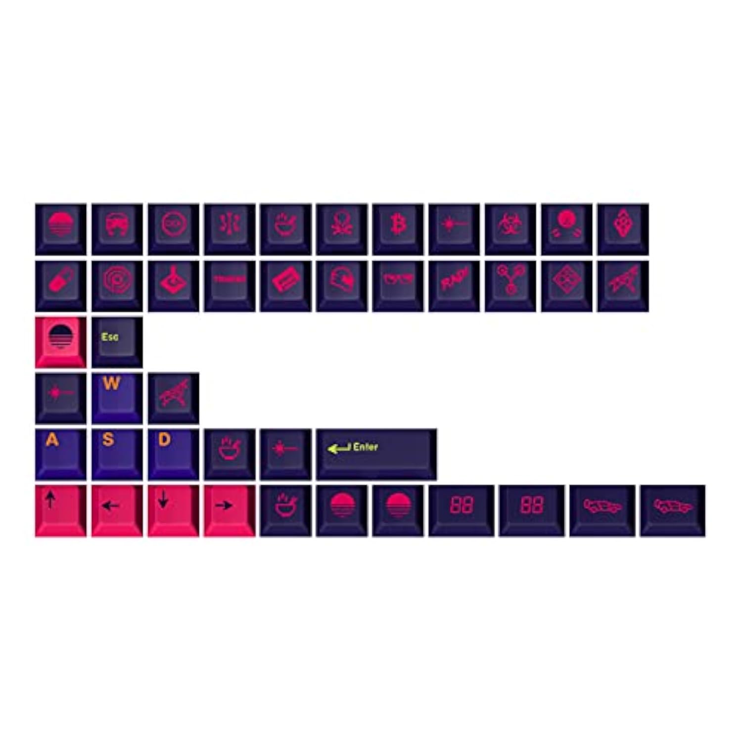 DROP + MiTo GMK Laser Custom Mechanical Keyboard Novelty Keycap Set - 44-Keys,