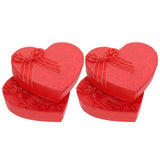 Heart Chocolate Box: Valentines Day Heart Shaped Boxes - 4Pcs Treat Box With Lids Engagment Boxes Nesting Cookie For Giving Present Wrapping Packaging Snack