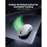 Mp001 Tempered Glass Gaming Mousepad For Fps Gamers, 17.7”X15.8” Large Ultra-Smooth 0.85?m Micro-Etched Surface, 3Mm Thick, Non-Slip Base, Compatible With Viper/G502, Large