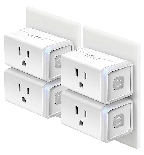 Plug Hs103P4, Smart Home Wi-Fi Outlet Works With Alexa, Echo, Google Home & Ifttt, No Hub Required, Remote Control, 15 Amp, Ul Certified, 4-Pack, White