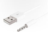 2 Pack USB Sync & Charging Cable for iPod Shuffle 3.5mm Jack to USB Adapter