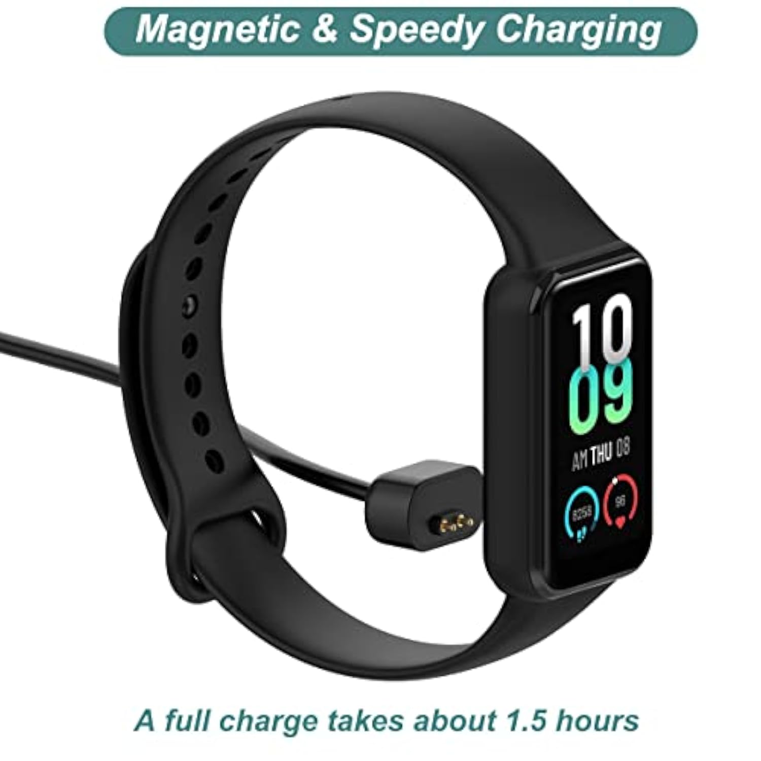 Charger For Amazfit Band 7, Replacement Usb Magnetic Charging Cable Cord Accessories For Amazfit Band 7 Fitness Tracker [2Pack - 3.3Ft/1M] (2)