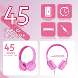 Kids Bluetooth Headphones,Lightweight Kids Headphones Wireless,85/94dB Safe Volume,40H Playtime,Fast Charging,Bluetooth 5.3,Over Ear,Toddler