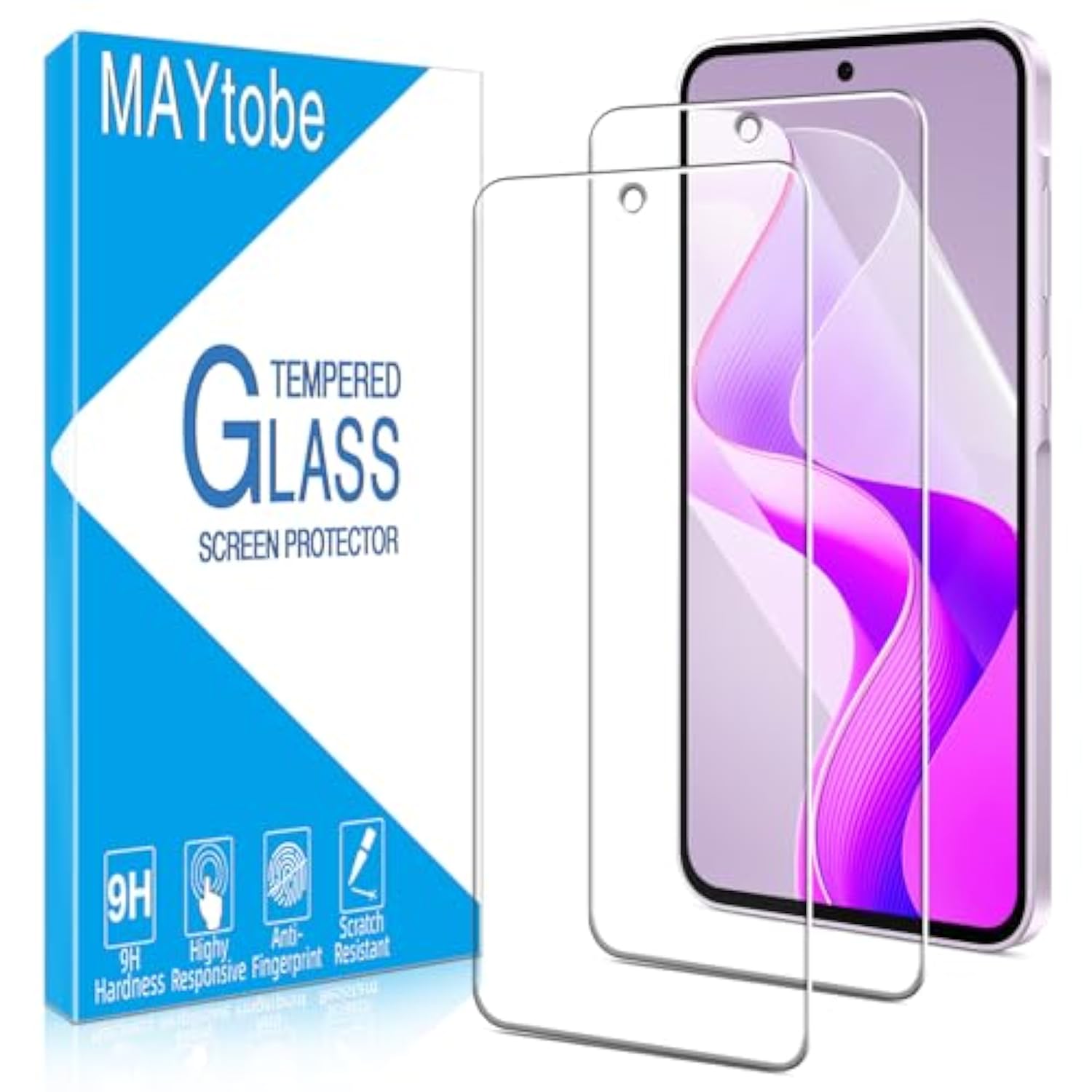 [2-Pack Screen Protector Designed For Samsung Galaxy A36 5G Tempered Glass, No Bubbles, Anti Scratch, Easy To Install