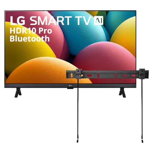 LG 32" inch Smart TV (2025) LR600 32" Class HD HDR10 LR60 Series webOS 23 Bluetooth ?5 AI Processor Gen6 + Wall Mount (Renewed)