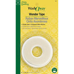 Dritz Wash-A-Way Wonder Tape, Double-Sided, 1/4" x 25-Yards, 1 Roll, White