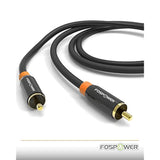 FosPower Digital Audio Coaxial Cable [24K Gold Plated Connectors] Premium S/PDIF RCA Male to RCA Male for Home Theater, HDTV, Subwoofer, Hi-Fi Systems - 3ft