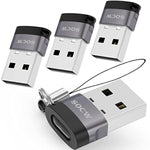 Usb C To Usb Adapter (4 Pack),Usb-C Female To Usb Male, Type C To Usb A Converter Compatible With Apple Magsafe, Iphone 11 12 13 14 15 Pro Max, Samsung Galaxy Note,Google Pixel Etc, Grey