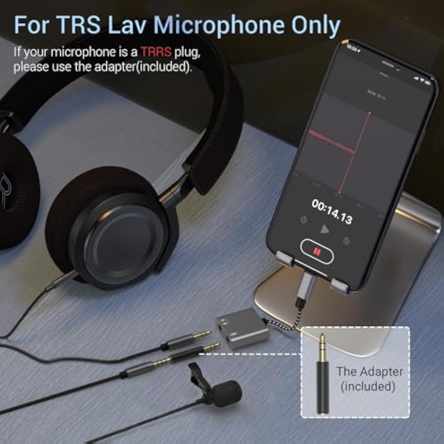Lightning To 3.5Mm Trs Microphone Adapter With Headphone Jack Compatible With Iphone 14 Pro Max 14 Plus/13/12/11/Se 2/Xr/Xs Max/8/7, 1/8” Audio & Mic Splitter For Old Ipad (Lightning Version)