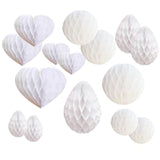 Party Decorations Hanging Paper 15Pcs Honeycomb Balls For Nursery, Baby Shower, Birthday, Wedding?Christmas? Graduation (15 Pieces White Set)