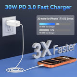 iPhone 15 Charger Fast 30W USB C Block & 10FT Cable for iPhone/iPad/Samsung