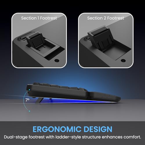 Wireless Rgb Backlit Keyboard, 2500Mah Rechargeable Keyboard With 15 Rgb Lighting Effects, 5 Brightness Modes, Multimedia Keys, Silent Ergonomic Keyboard For Pc Computer Laptop Windows Mac