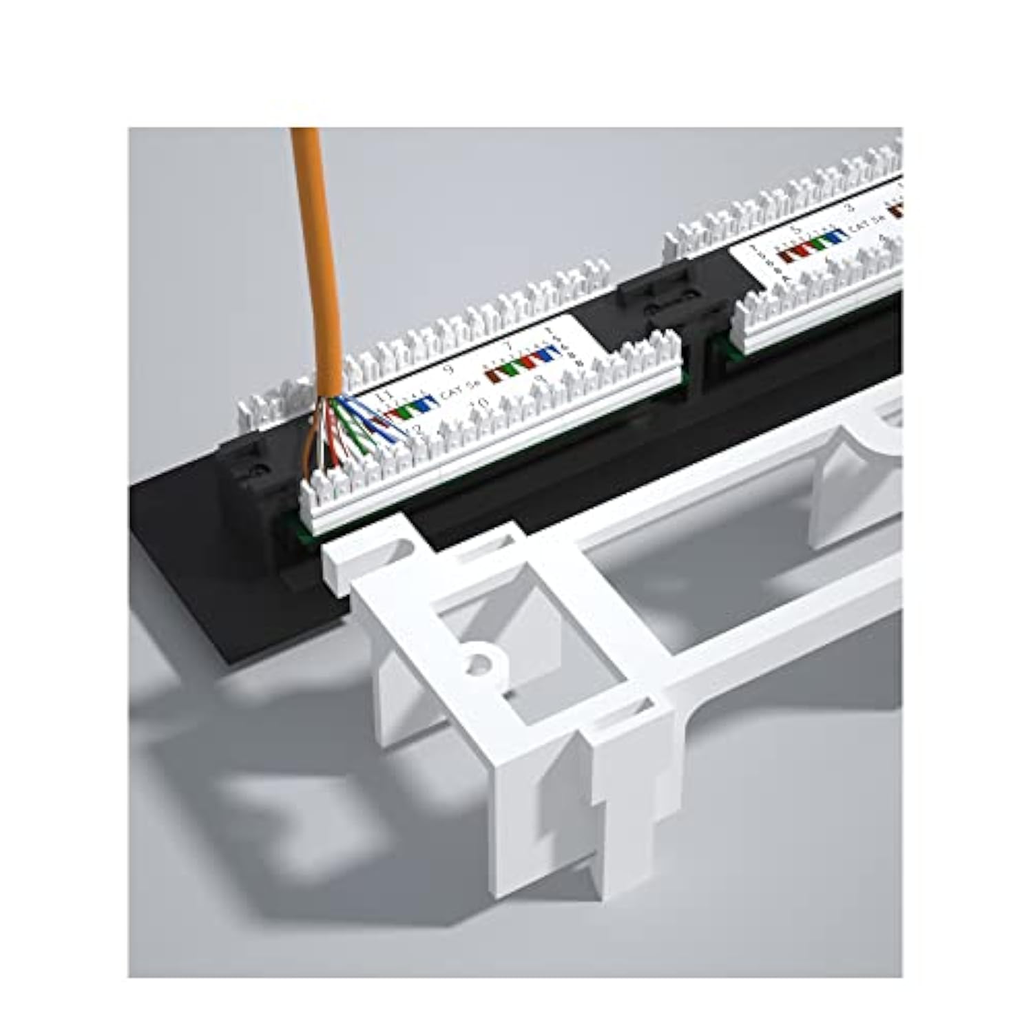 1U 12 Ports Cat5E Wallmount Patch Panel, Utp Ethernet Patch Panel With Rj45 Ca