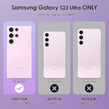 Samsung Galaxy S23 Ultra Case with Slide Camera Cover, Slim Thin Lightweight Shockproof Phone Case for S23 Ultra, Purple